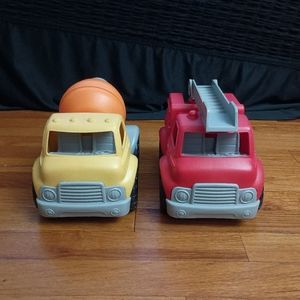 PlayGo Duo Cement Truck & Fire Truck Lot